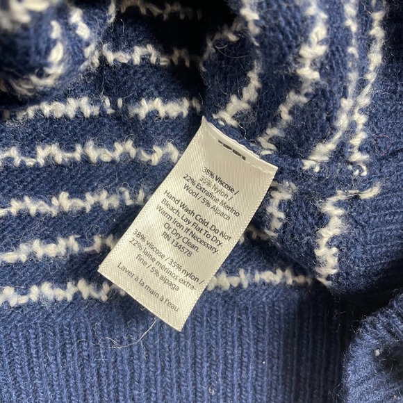 Vineyard Vines Sweater Mens Medium Marlin Fair Isle Birds Eye Wool Alpaca Zip - Picture 4 of 13